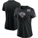 Women's Jacksonville Jaguars Black Crucial Catch Sideline Performance T Shirt