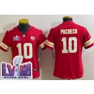 Women's Kansas City Chiefs #10 Isiah Pacheco Limited Red LVIII Super Bowl Vapor Jersey