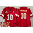 Women's Kansas City Chiefs #10 Isiah Pacheco Limited Red Super Bowl LIX FUSE Vapor Jersey