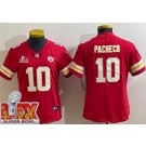 Women's Kansas City Chiefs #10 Isiah Pacheco Limited Red Super Bowl LIX Vapor Jersey