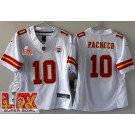 Women's Kansas City Chiefs #10 Isiah Pacheco Limited White Super Bowl LIX FUSE Vapor Jersey