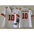 Women's Kansas City Chiefs #10 Isiah Pacheco Limited White Vapor Jersey