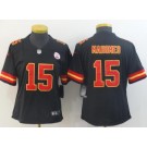 Women's Kansas City Chiefs #15 Patrick Mahomes II Limited Black Vapor Untouchable Jersey