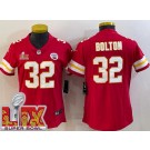Women's Kansas City Chiefs #32 Nick Bolton Limited Red Super Bowl LIX Vapor Jersey