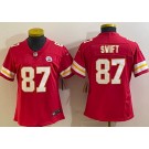 Women's Kansas City Chiefs #87 Taylor Swift Limited Red Vapor Jersey