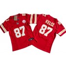 Women's Kansas City Chiefs #87 Travis Kelce Limited Red FUSE Vapor Jersey