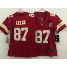 Women's Kansas City Chiefs #87 Travis Kelce Limited Red Vapor Untouchable Jersey