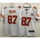 Women's Kansas City Chiefs #87 Travis Kelce Limited White Vapor Untouchable Jersey