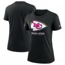 Women's Kansas City Chiefs Black 2024 Crucial Catch T Shirt