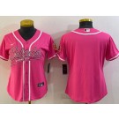 Women's Kansas City Chiefs Blank Pink Baseball Jersey