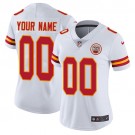 Women's Kansas City Chiefs Customized Limited White Vapor Untouchable Jersey