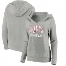 Women's Kansas City Chiefs Gray Victory Script V Neck Pullover Hoodie