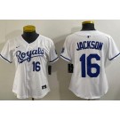 Women's Kansas City Royals #16 Bo Jackson White Limited Jersey