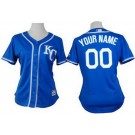 Women's Kansas City Royals Customized Blue Cool Base Jersey