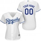 Women's Kansas City Royals Customized White Cool Base Jersey