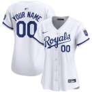 Women's Kansas City Royals Customized White Limited Jersey