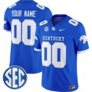 Women's Kentucky Wildcats Custom Limited Blue FUSE College Football Jersey