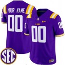 Women's LSU Tigers Custom Limited Purple FUSE College Football Jersey