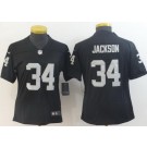Women's Las Vegas Raiders #34 Bo Jackson Limited Black Vapor Untouchable Jersey