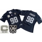 Women's Las Vegas Raiders #98 Maxx Crosby Limited Black C Patch 65th Season FUSE Vapor Jersey