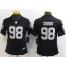Women's Las Vegas Raiders #98 Maxx Crosby Limited Black Vapor Untouchable Jersey