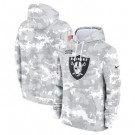 Women's Las Vegas Raiders Arctic Camo 2024 Salute to Service Club Fleece Pullover Hoodie
