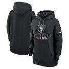 Women's Las Vegas Raiders Black 2024 Crucial Catch Club Pullover Hoodie