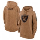 Women's Las Vegas Raiders Brown 2023 Salute to Service Pullover Hoodie