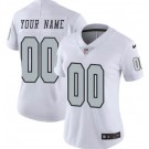 Women's Las Vegas Raiders Customized Limited White Rush Color Jersey