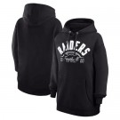 Women's Las Vegas Raiders Starter Black Half Ball Team Pullover Hoodie