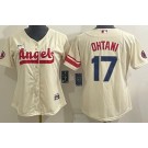 Women's Los Angeles Angels #17 Shohei Ohtani Cream 2022 City Connect Cool Base Jersey