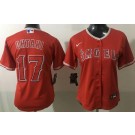 Women's Los Angeles Angels #17 Shohei Ohtani Red Cool Base Jersey