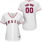 Women's Los Angeles Angels Customized White Cool Base Jersey