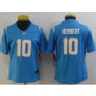 Women's Los Angeles Chargers #10 Justin Herbert Limited Powder Blue Vapor Untouchable Jersey