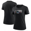 Women's Los Angeles Chargers Black 2022 Crucial Catch Performance T Shirt