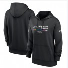 Women's Los Angeles Chargers Black 2022 Crucial Catch Therma Performance Pullover Hoodie