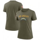 Women's Los Angeles Chargers Olive 2022 Salute To Service Legend T Shirt