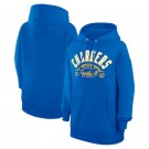 Women's Los Angeles Chargers Starter Royal Half Ball Team Pullover Hoodie