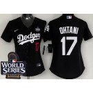 Women's Los Angeles Dodgers #17 Shohei Ohtani Black 2024 World Series Limited Jersey