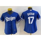 Women's Los Angeles Dodgers #17 Shohei Ohtani Blue Cool Base Jersey