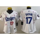Women's Los Angeles Dodgers #17 Shohei Ohtani White 2025 Tokyo Series Limited Jersey