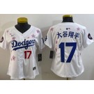 Women's Los Angeles Dodgers #17 Shohei Ohtani White Japanese 2025 Tokyo Series Limited Jersey