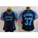 Women's Los Angeles Dodgers #37 Teoscar Hernandez Navy 2024 All Star Limited Jersey