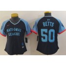 Women's Los Angeles Dodgers #50 Mookie Betts Navy 2024 All Star Limited Jersey