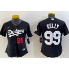 Women's Los Angeles Dodgers #99 Joe Kelly Blue Player Number Cool Base Jersey