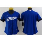 Women's Los Angeles Dodgers Blank Blue 2021 City Cool Base Jersey