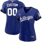 Women's Los Angeles Dodgers Customized Blue 2021 City Connect Cool Base Jersey