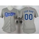 Women's Los Angeles Dodgers Customized Grey Cool Base Jersey