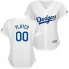 Women's Los Angeles Dodgers Customized White Cool Base Jersey