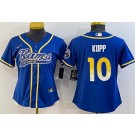 Women's Los Angeles Rams #10 Cooper Kupp Limited Royal Baeball Jersey